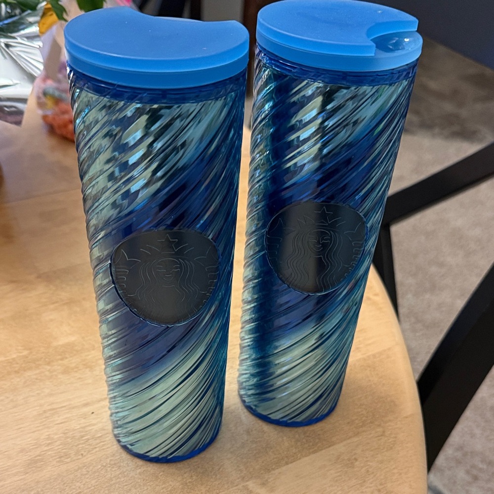 Starbucks Blue Swirl Tumblers